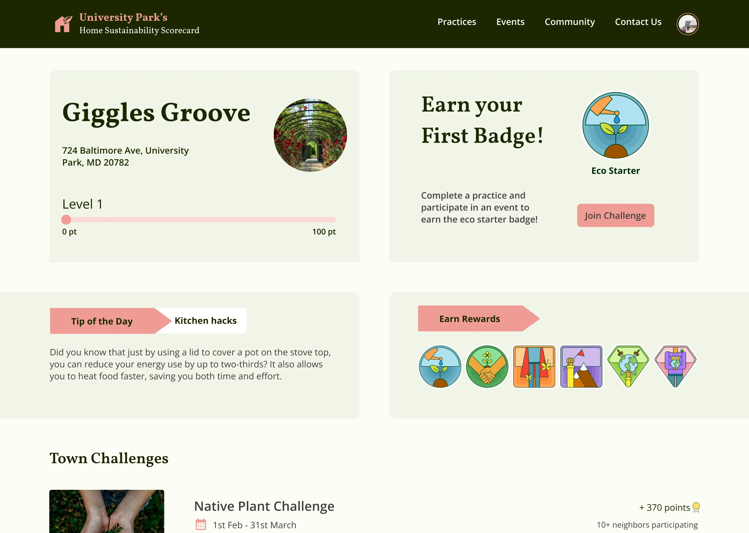 University Park Sustainability Platform hero